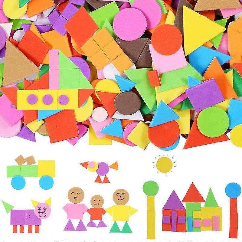 400pcs αυτοκόλλητα γεωμετρίας ετικετών αφρού αυτοκόλλητα αυτοκόλλητα αυτοκόλλητα EVA παιδικά παιδικά παιχνίδια για τις τέχνες χειροτεχνίας που κάνουν δώρο