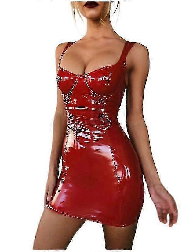 סקסי מועדון לילה דיסקו חברתי האלה האחות הקטנה קלע אור מותניים הרזיה Pu עור קלע שמלת VCNMR