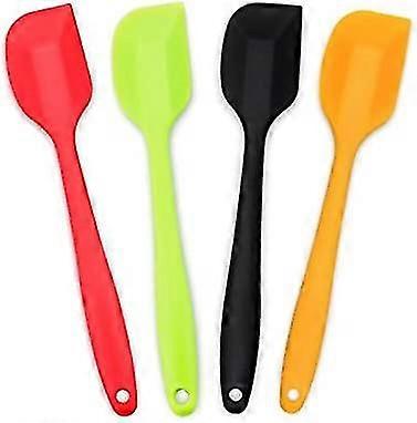 4-piece Silicone Scraper, Heat Resistant And Non Stick Rubber Scraper, With Stainless Steel Core
