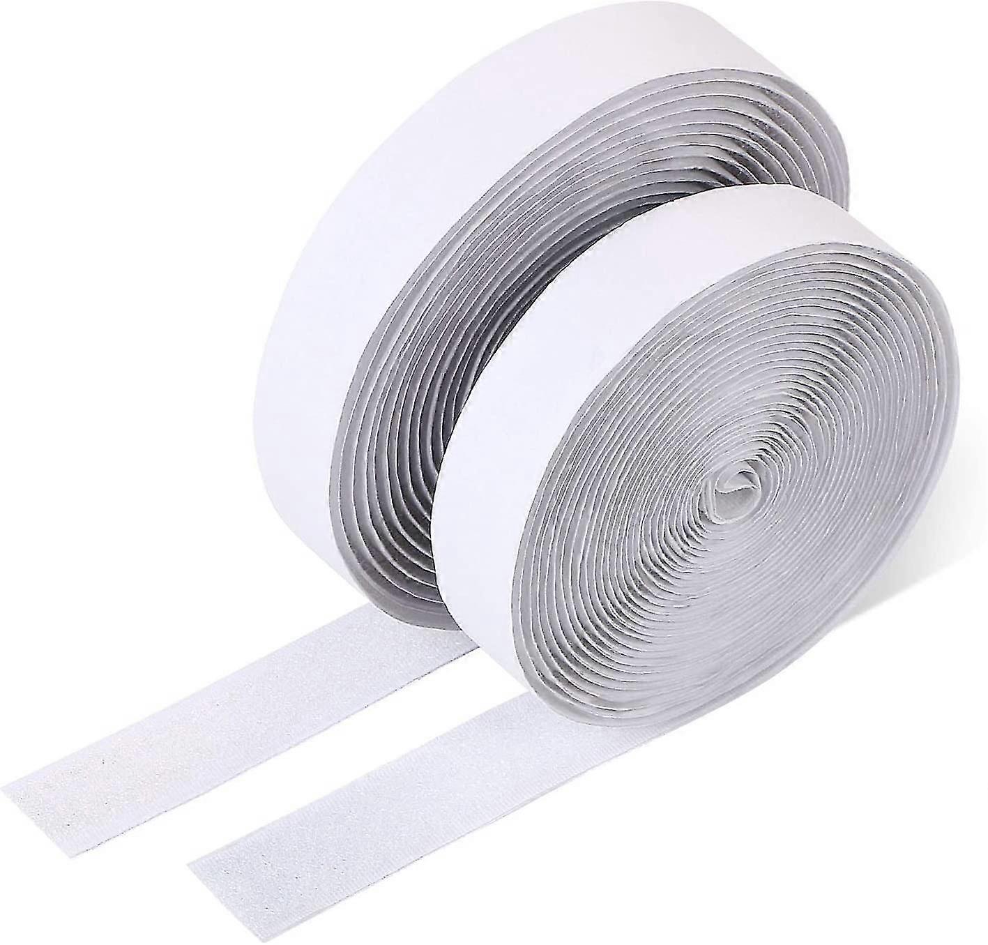 Sunrain Velcro Tape Self-adhesive 25m Extra Strong, Double-sided Adhesive With Velcro 20mm Wide Se