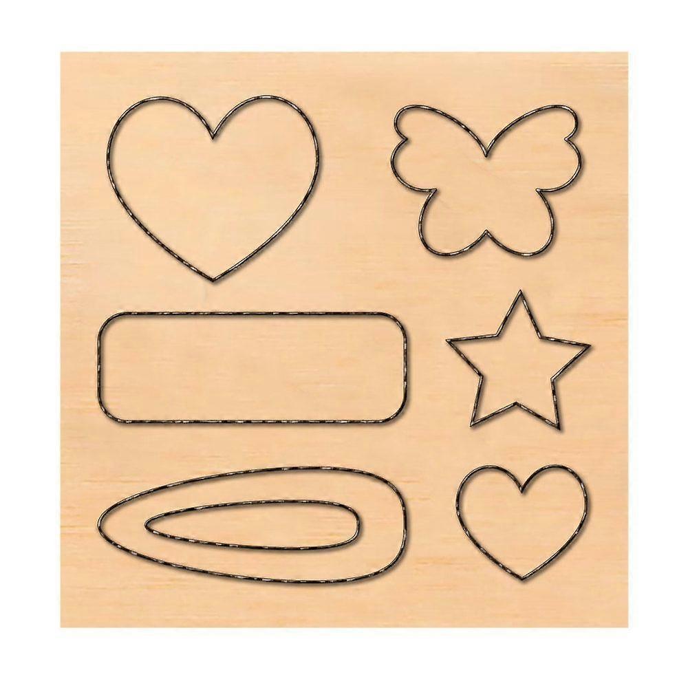 Wood Cutting Dies with Steel for DIY Scrapbooking/Photo Album Decorative Embossing DIY Paper Card Geometric Pattern 10x10x2.4cm