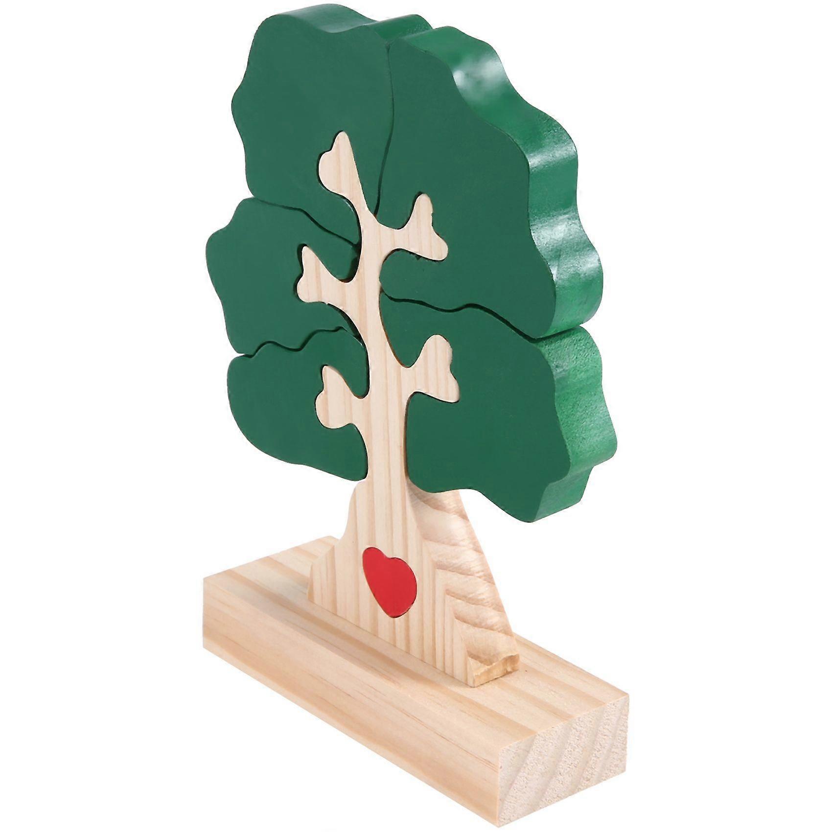 Wooden Personalised Family Theme Art Puzzle DIY Family Name Puzzle Desktop Ornament Home Deco Customized Gift