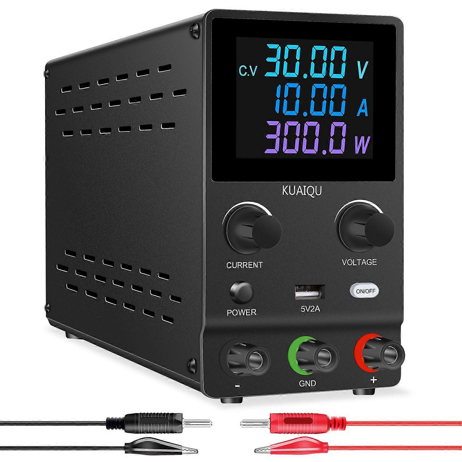 USB DC Laboratory Regulated Power Supply Adjustable 30V 10A Voltage Regulator