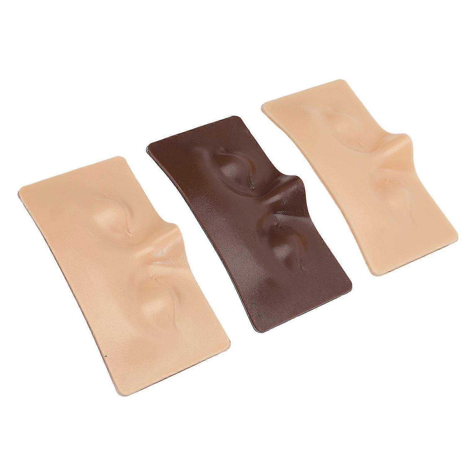 3-Piece Silicone 3D Eye Makeup Practice Board Set