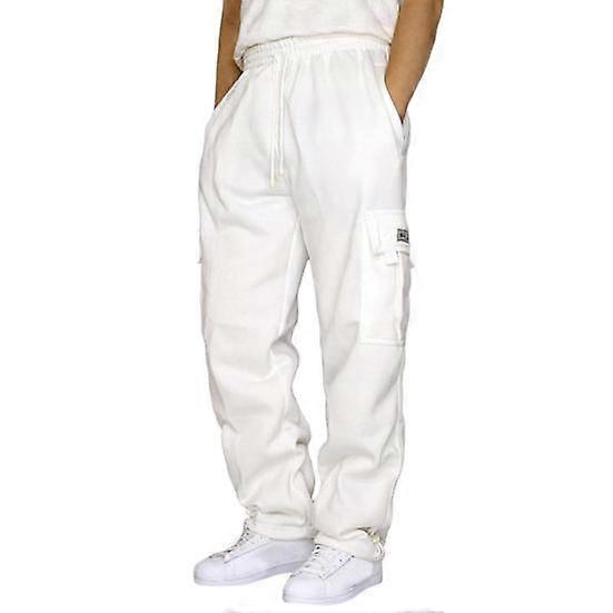 Trendy Men Sweatpants Drawstring Relaxed Fit Elastic Waist