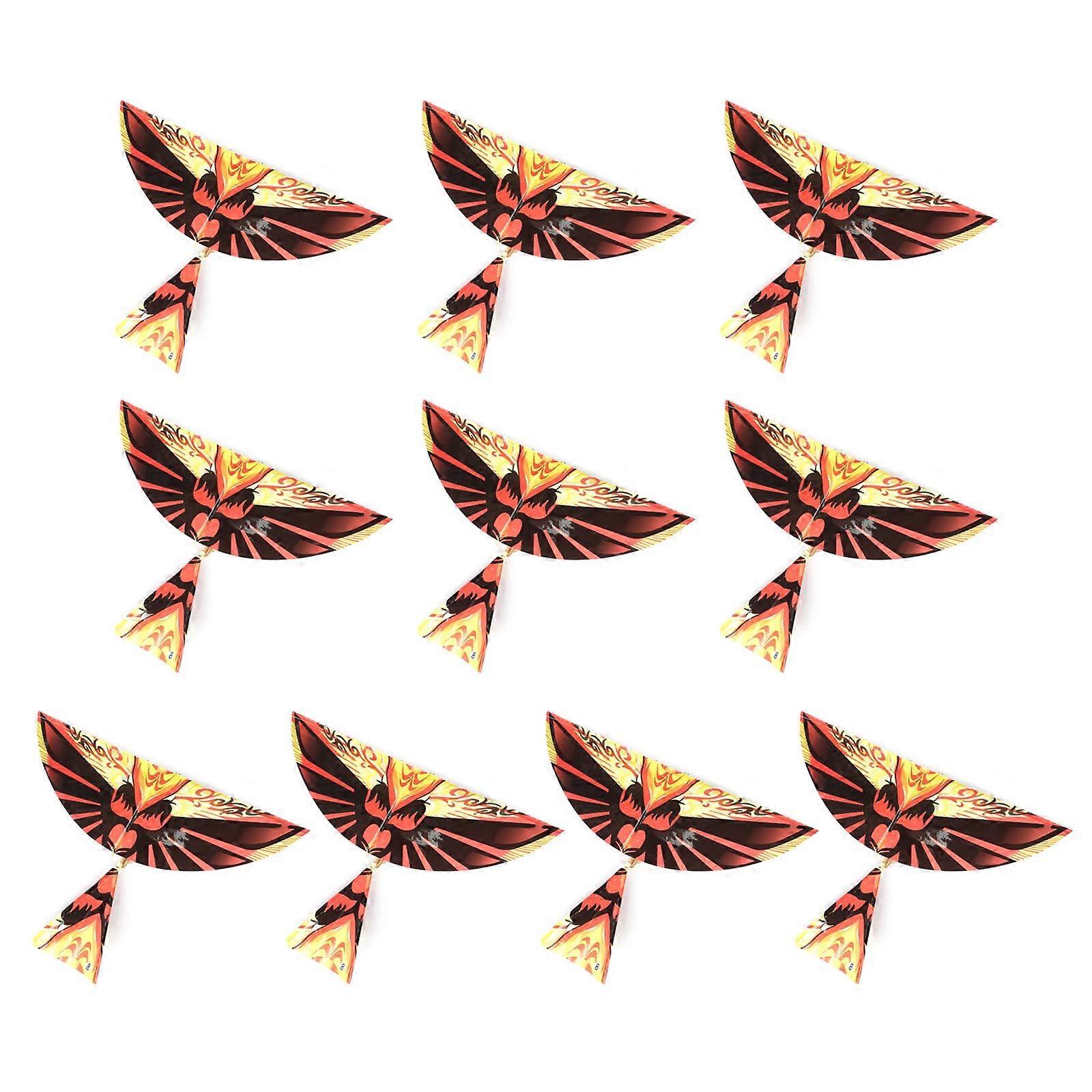 Rubber Band Power Bird Models Toy Children Puzzle New DIY Kites Plane Action Assembly Gift Parent-Child Interaction Toy Red