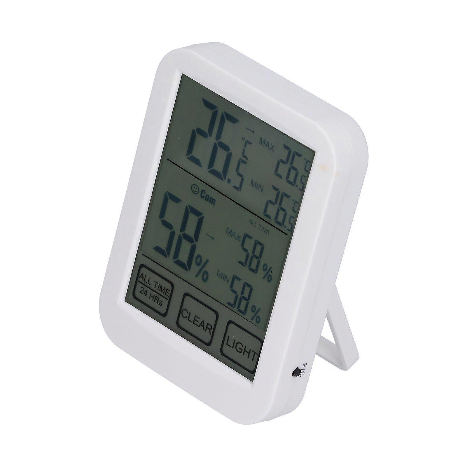 Digital Thermometer Hygrometer Touch Screen Electronic Temperature Humidity Tester for Indoor