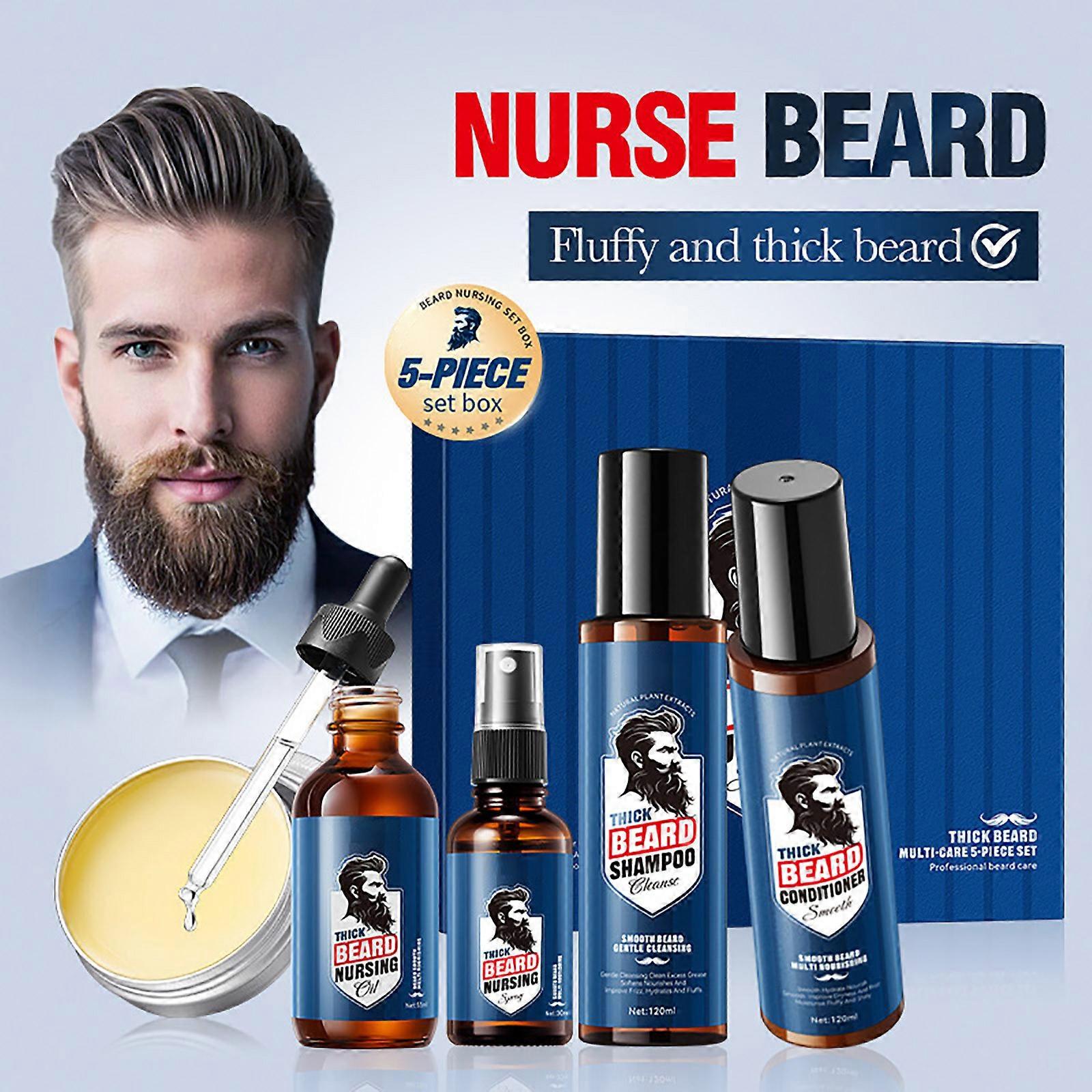 Beard Grooming 5-Piece Set Beard Oil Beard Balm Complete Beard Care Kit For Softness Shaping And Styling For All Beard Types 325ml