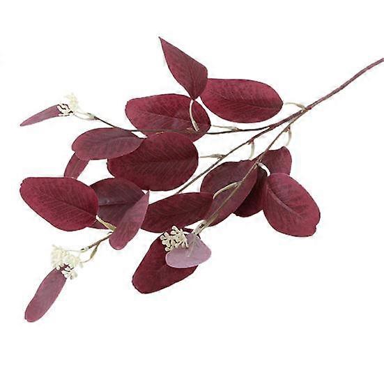 Beautiful for Wedding Elegant Simulate Three Fork Leaves Artificial Plastic Plant Leaf Faux Colorful Eucalyptus