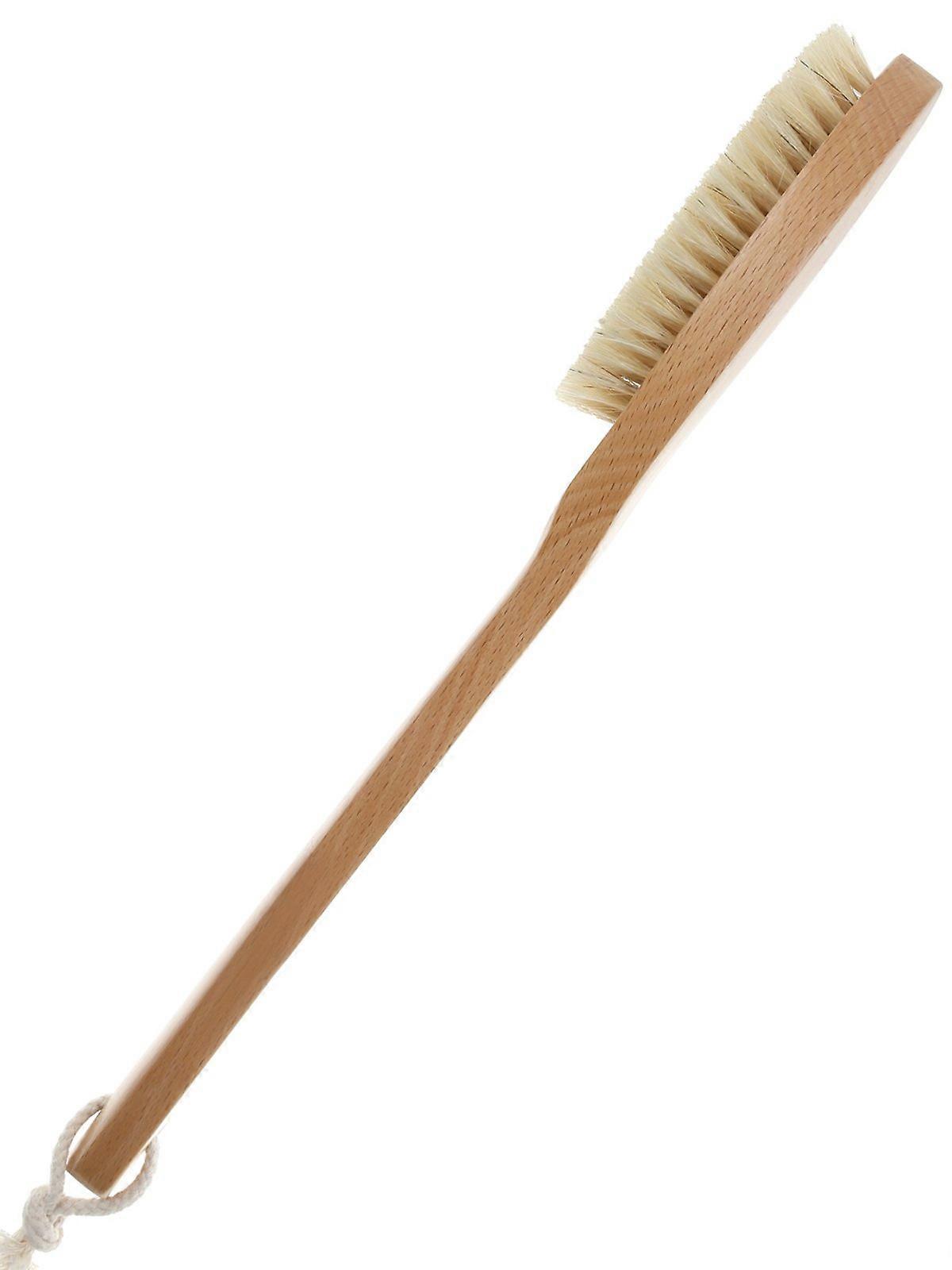 Long Handled Natural Bristle Wooden Bath Brush