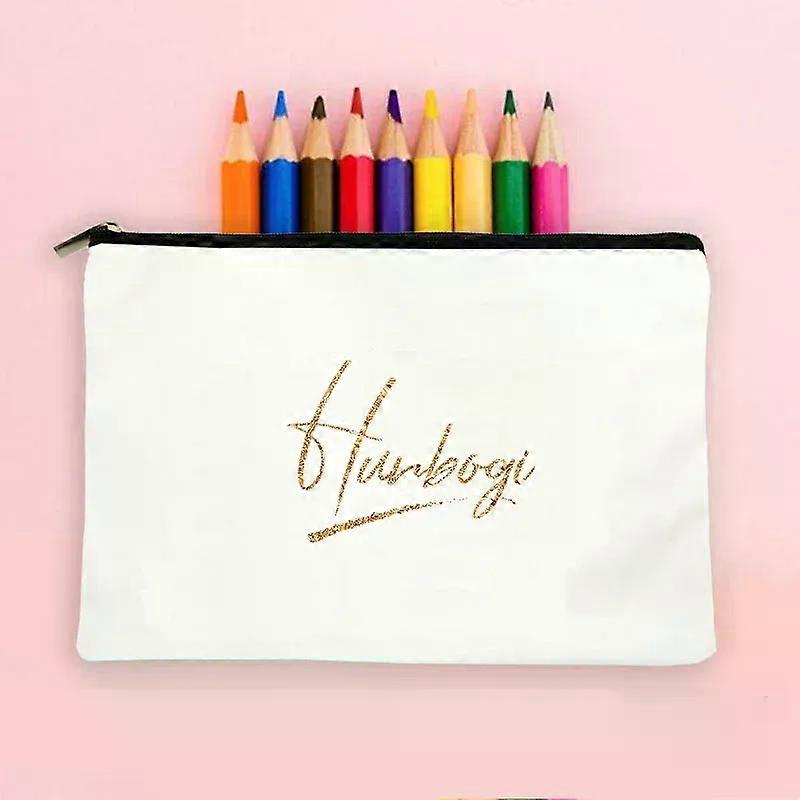 Personalized Custom Name Cosmetic Zipper Pouch Makeup Bag Bridesmaid Maid Of Honor Wedding Bachelorette Party Gift Canvas