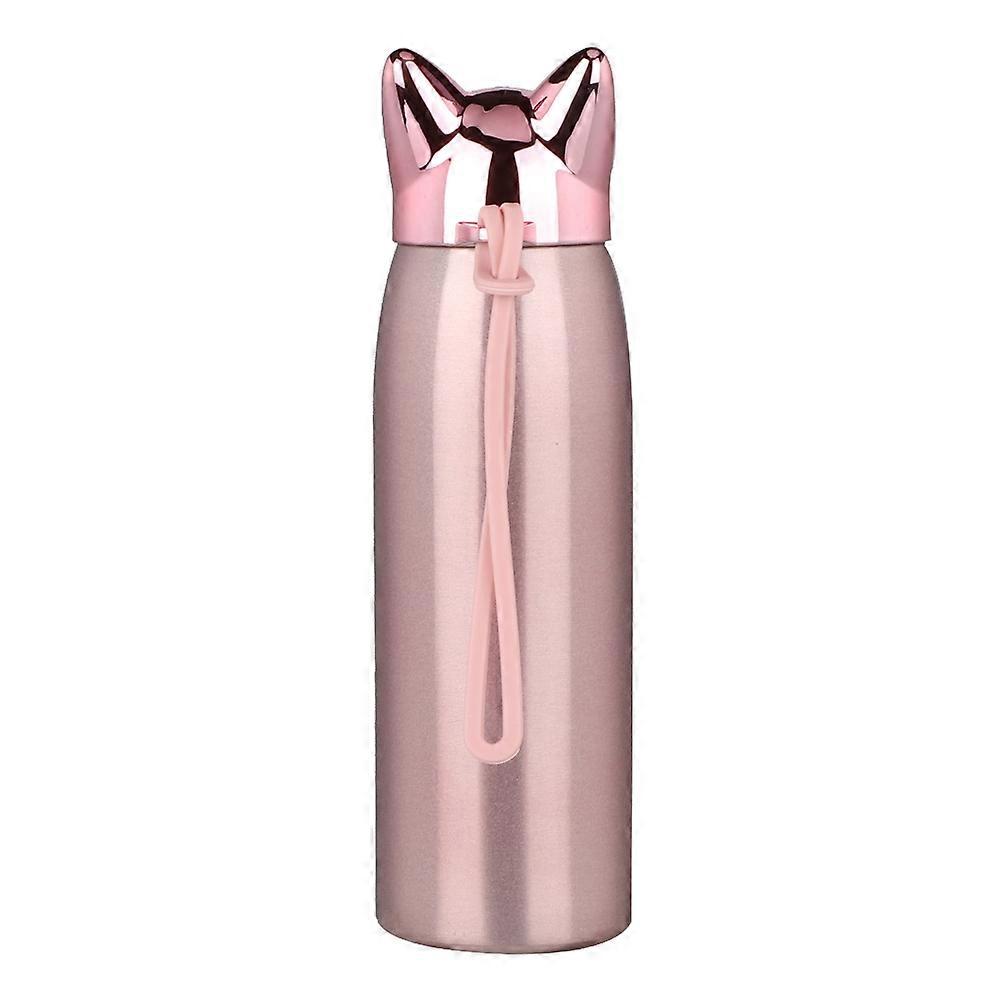 Cute Shape Vacuum Bottle 300ml Stainless Steel Flask with Silicone Handle and Insulated Design for Hot and Cold Drinks