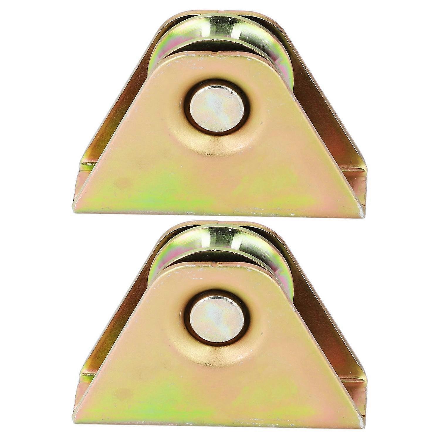 2 Pcs Fixed Pulley 250kg Load Capacity Galvanized Alloy Steel U Slot Pulley Wheel for Lifting Equipm