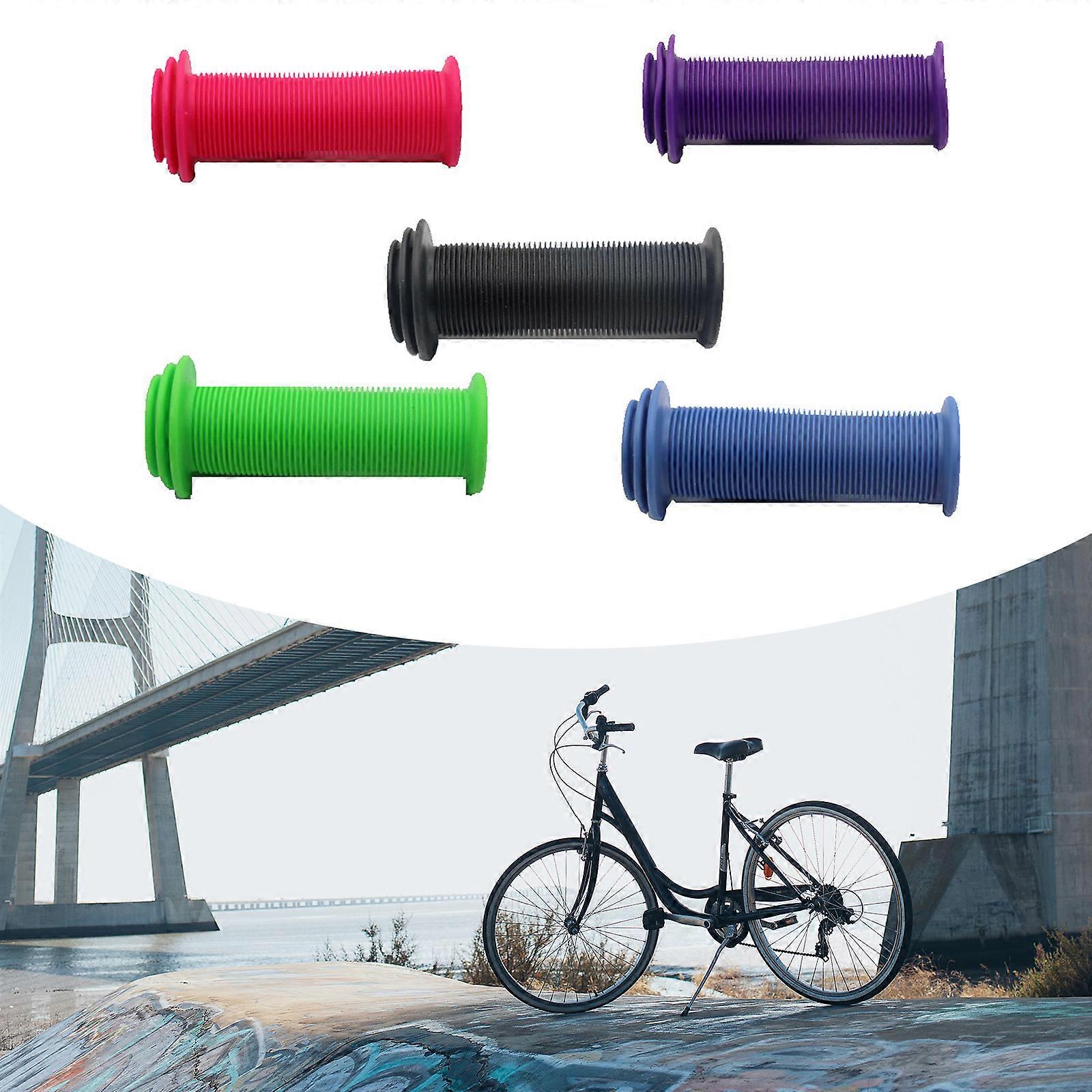 1 paio di manopole universali per bici per bambini antiscivolo in gomma morbida per bambini manopole manubrio di ricambio per scooter impugnature rosse | IT