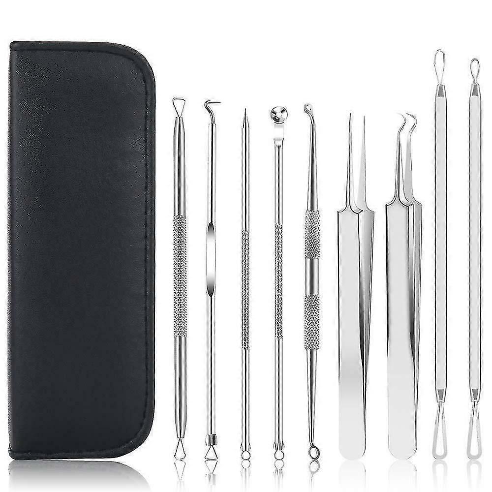 9 Pcs Blackhead Remover Pimple Tool Kit Professional Comedone Extractor