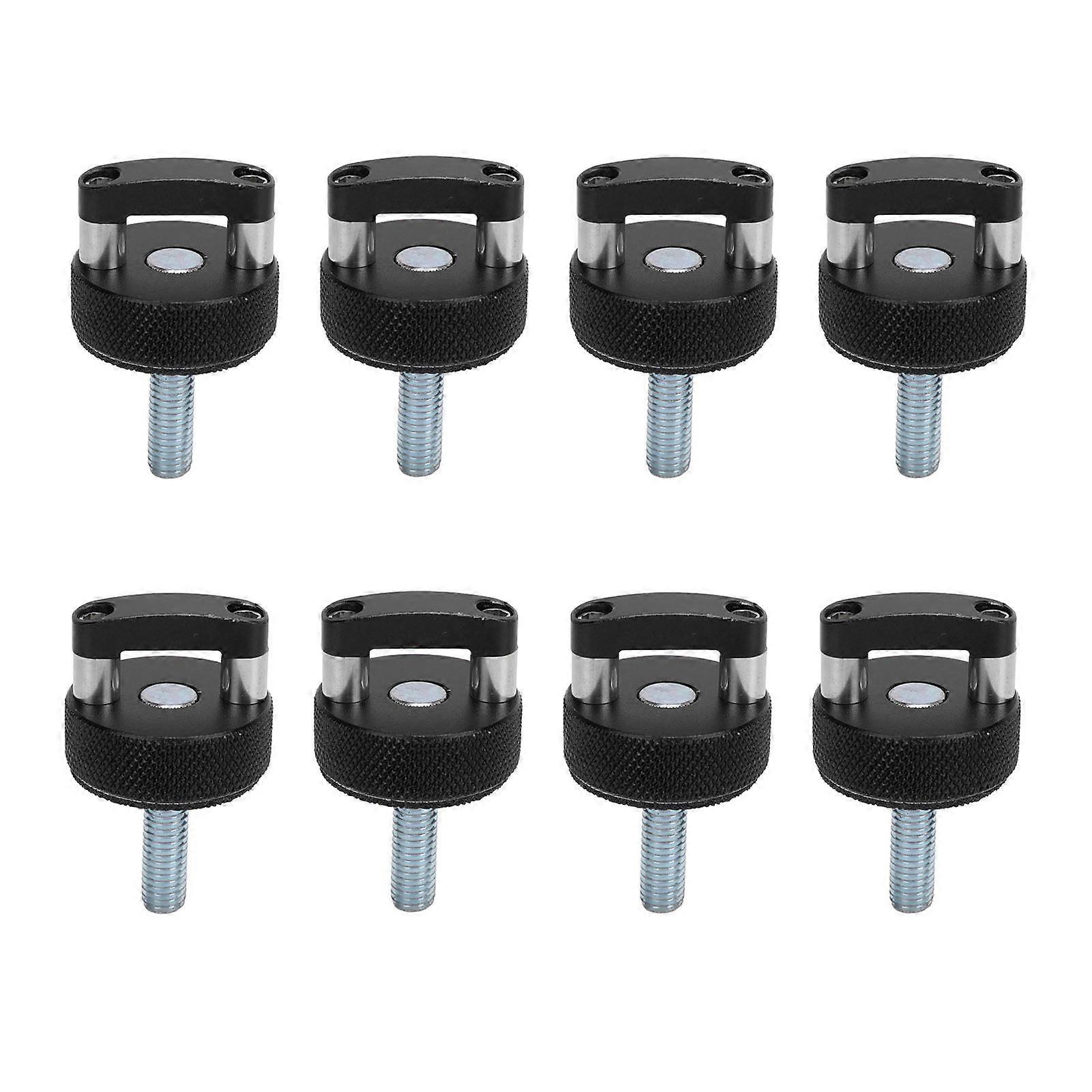 8 Pcs Quick Release Hardtop Thumb Screws Billet Aluminum M8 1.25 Thread Built-in D-Ring for Bronco 2 Door 4 Door Black