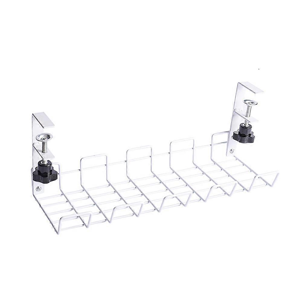 Under Desk Cable Management System, Non-drill Mounted Cable Organizer, 15.7" High Quality Materials Cable Tray for Desks, Flexible Use Under Table