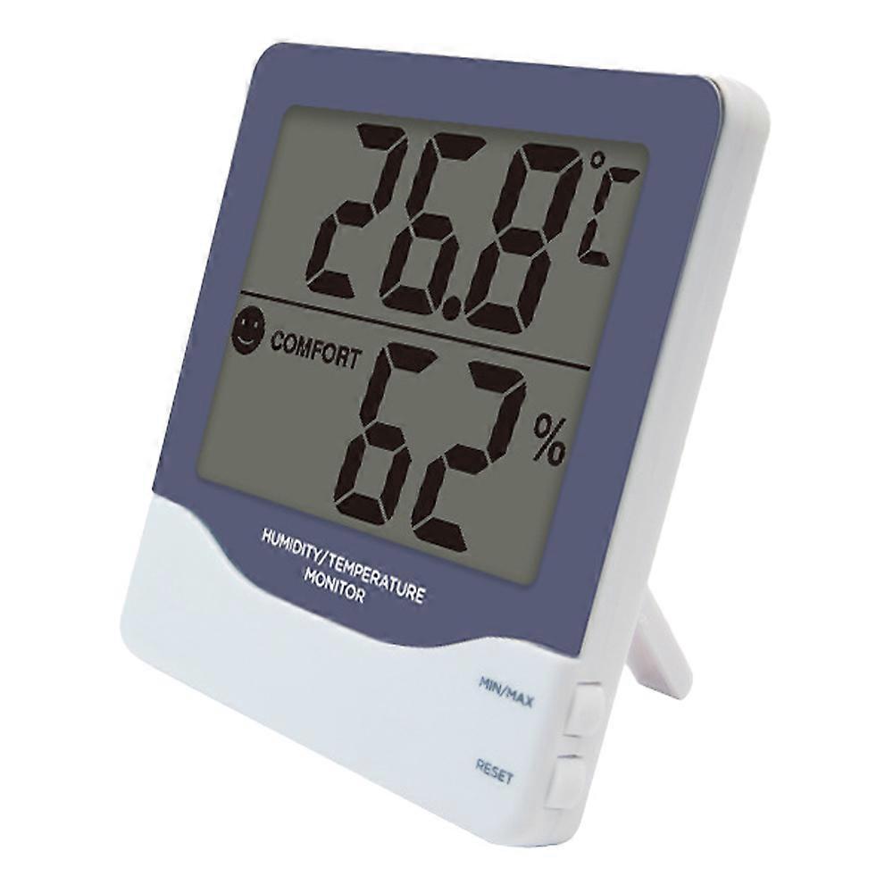 Portable Digital Thermometer Hygrometer, Clear Accurate Reading of Temperature Humidity Gauge with Max and Min Recordings, Enhances Your Home Decor