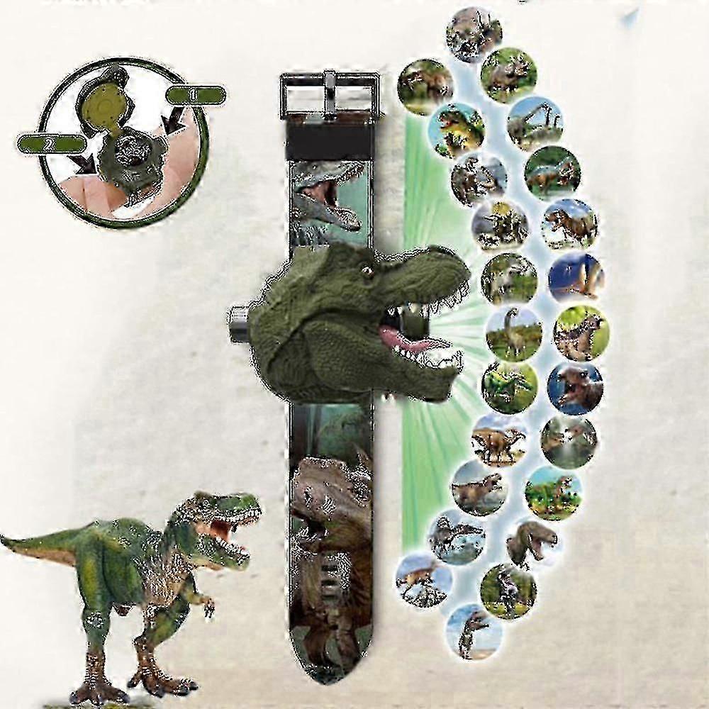 Kids Dinosaur Projection Watch With Lid Toy Gift
