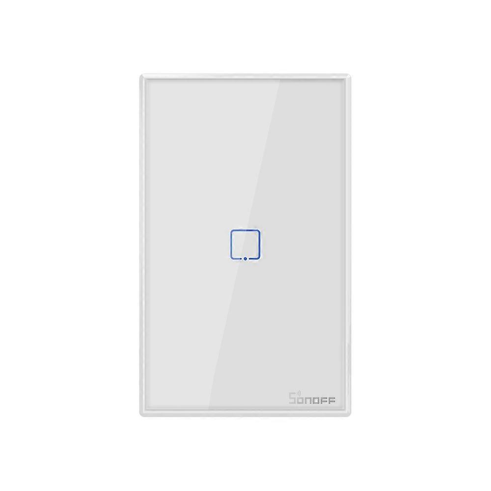 Sonoff T2 Touch 120mm Tempered Glass Panel Wall Switch Smart Home Light Touch Switch, Compatible with Alexa and Google Home, AC 100V-240V, US Plug