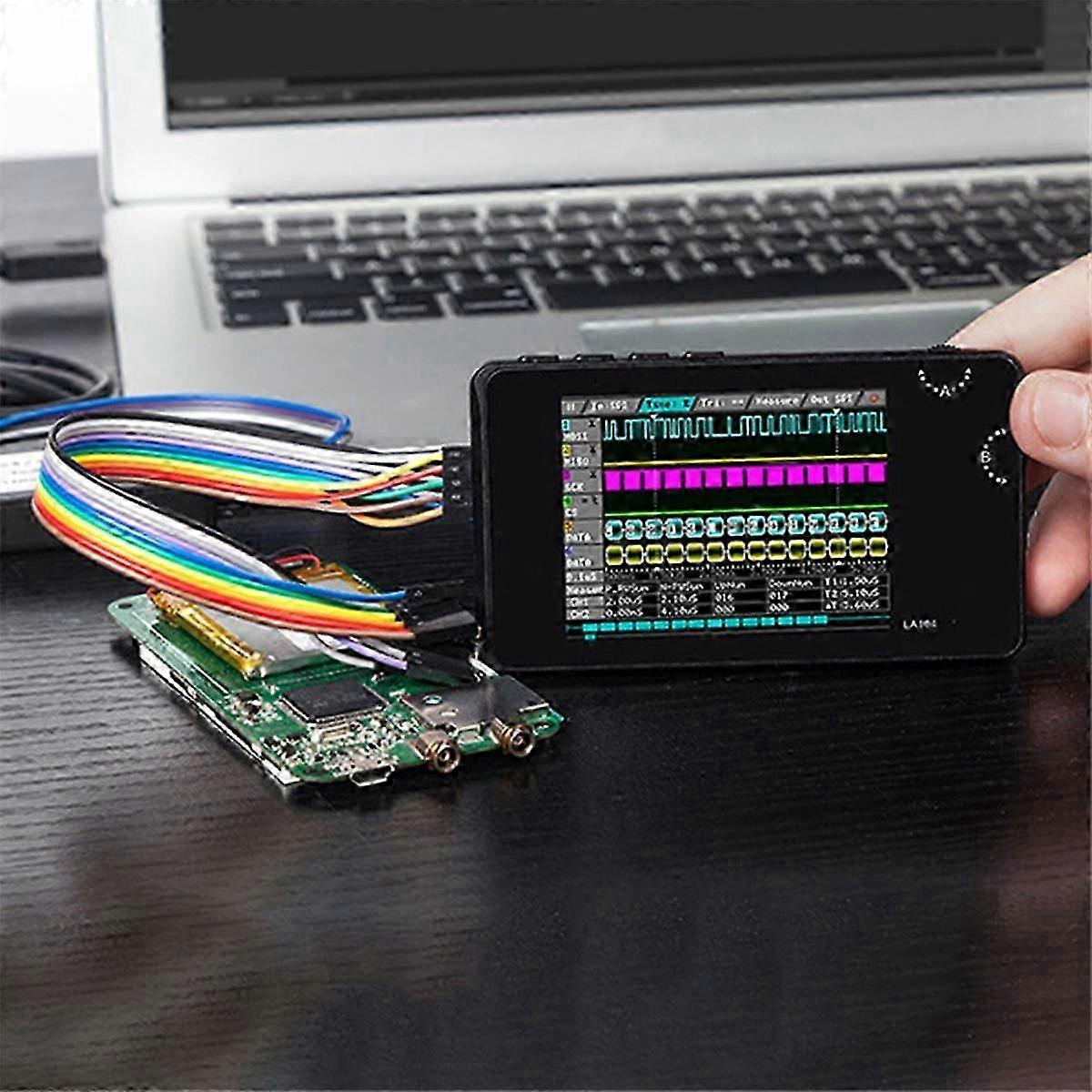 LA104 Digital Logic Analyzer Screen 4 Channels Oscilloscope SPI IIC UART Programmable 100M Sa/S Max Sampling Rate