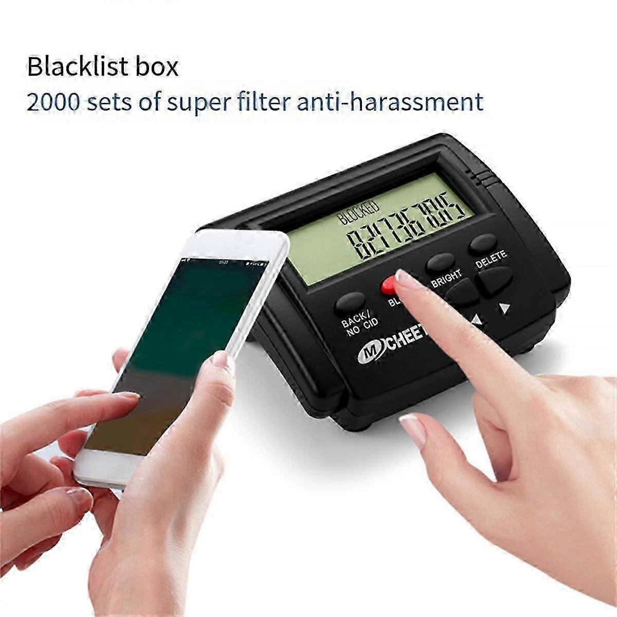 Call Blocker 2000 Gruppo ad alta capacità Call Blocker con display LCD Anti-fastidio Chiamata in arrivo Pho
