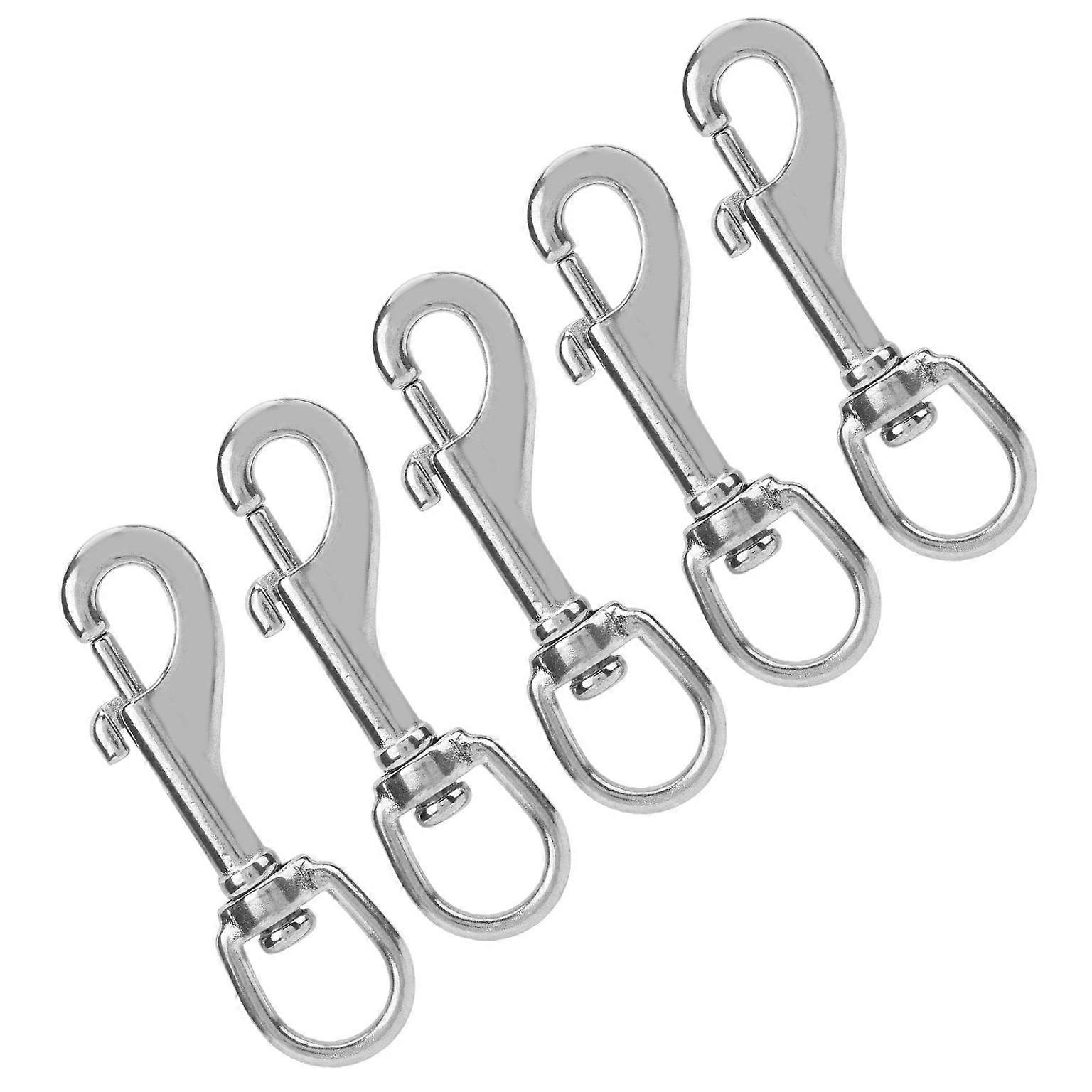 Stainless Steel Double End Snap Hook - 92mm Diving Clip with Spring Mechanism