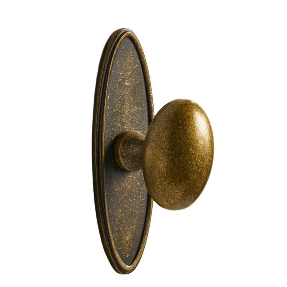 Ice Flower Antique Brass Solid Bottom Board Cabinet Doors Knobs