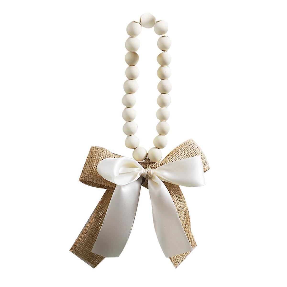 Bowknot Linen Wooden Bead Pendant Home Decoration,Ordinary Style