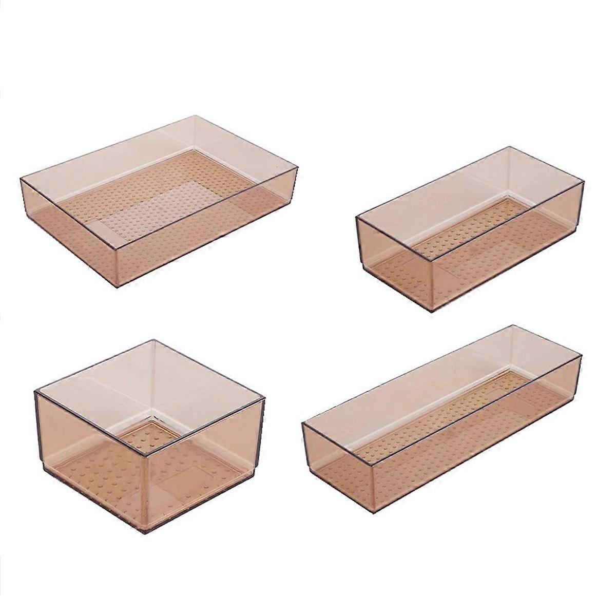 Desktop Storage Box Cabinet Drawer Plastic Separator Tableware Frame