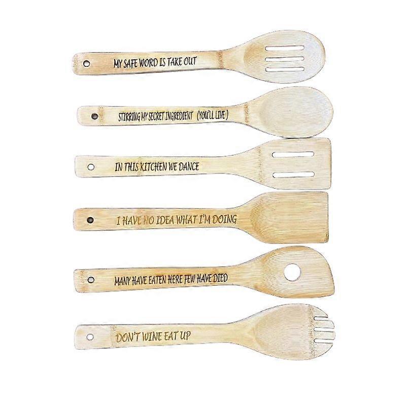 Rolig träsked Set (6st), träskedar, träskedar