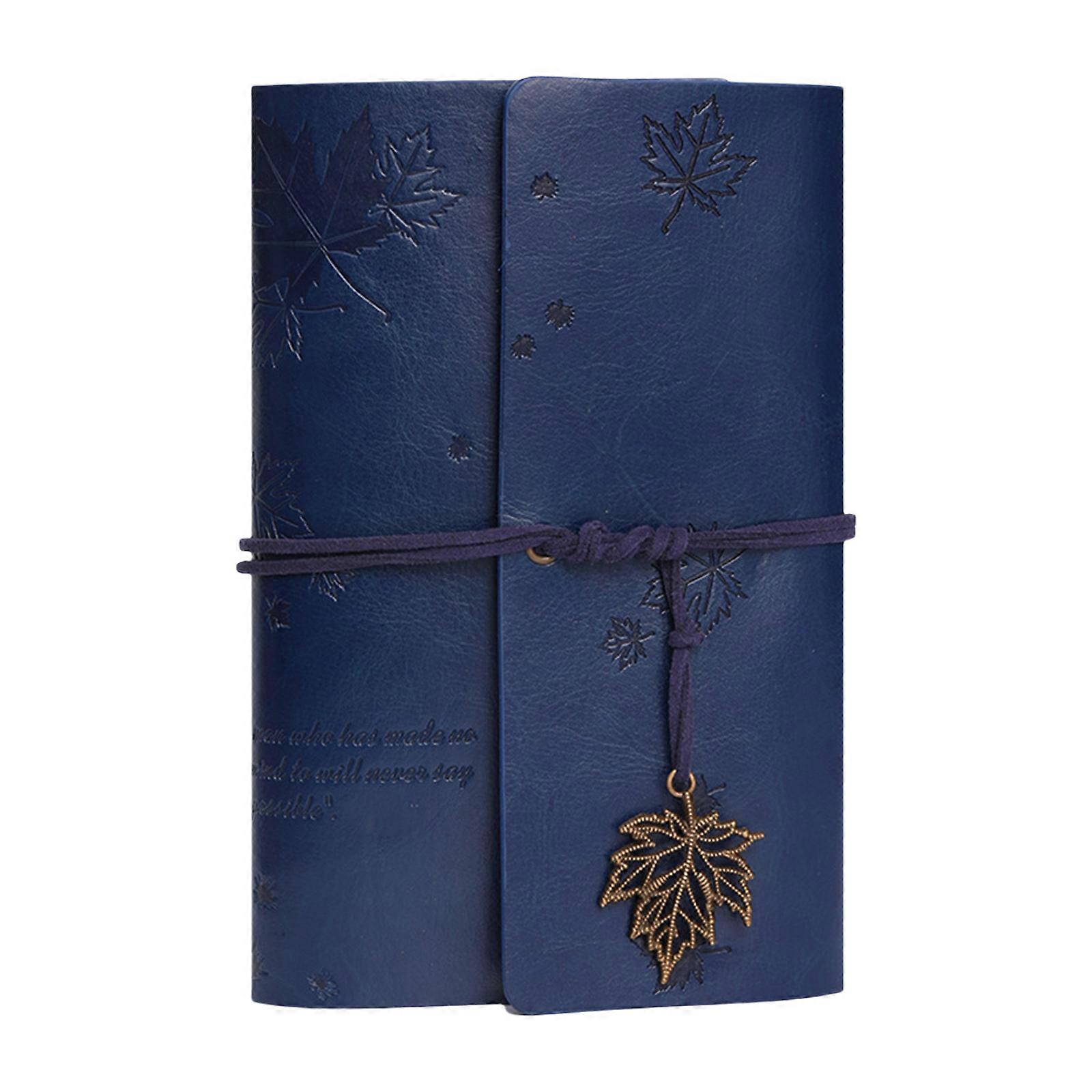 A 6 Seyahat Defter Günlüğü Not Defteri Retro Defter Dergisi Dizüstü PU Deri Defter Okul ve Ofis Malzemeleri koyu mavi