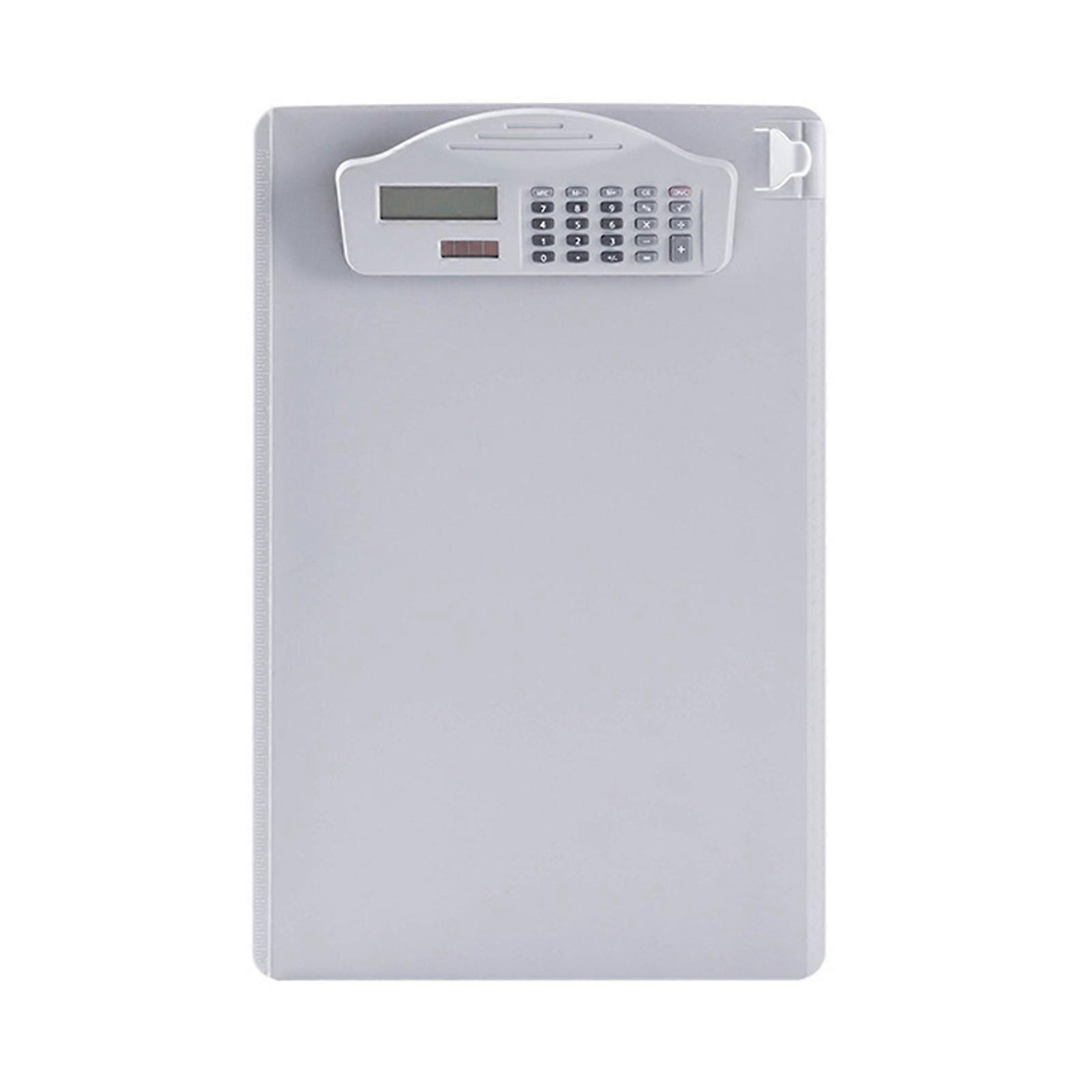 Multifunctional Clipboard with Calculator Pen Slot Scale and Writing Pad for A4 Paper Student Office Business File Organizer