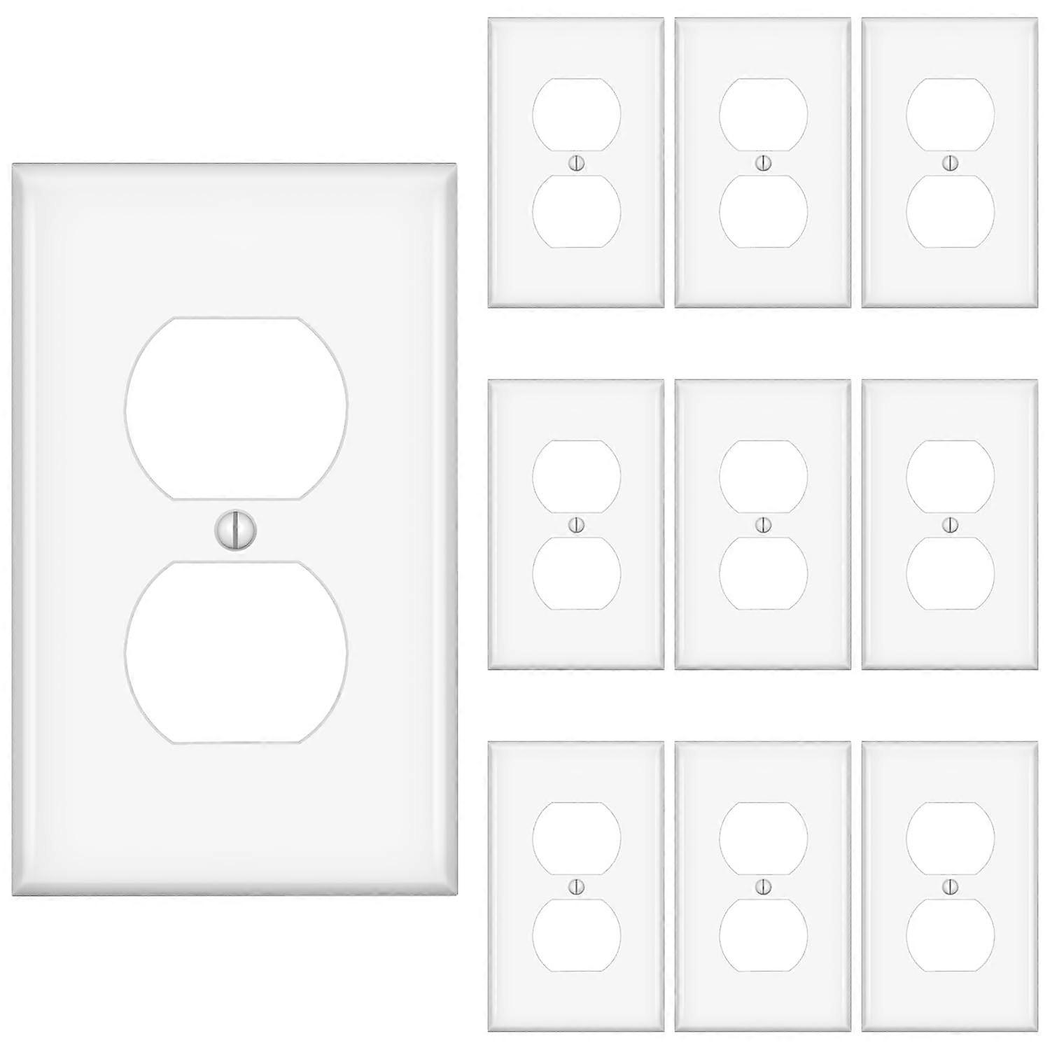 10 Pack White Socket Covers for Wall Plates and Switch Plates