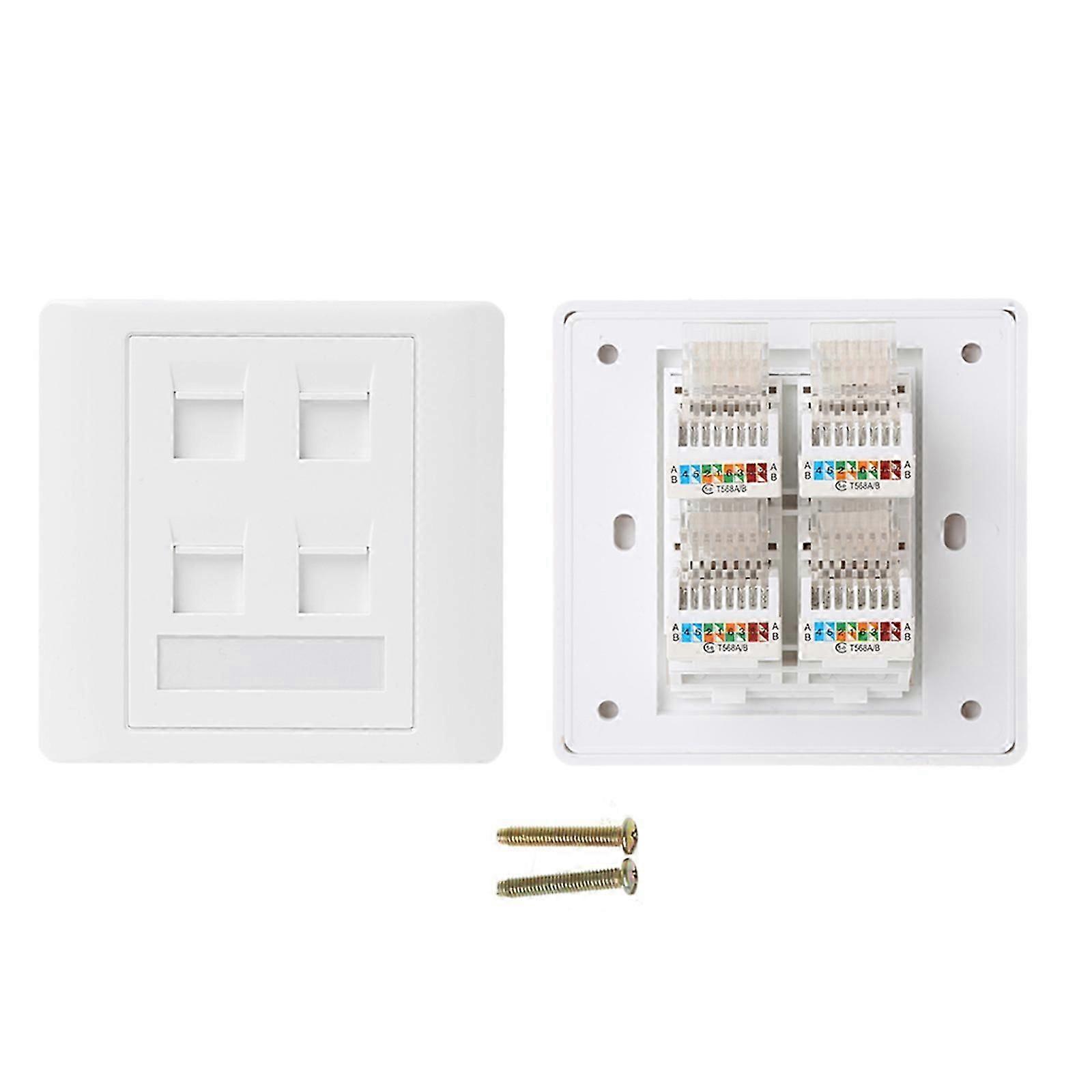 86 Type Computer Socket Panel CAT5E Network Module RJ45 Cable Interface Outlet