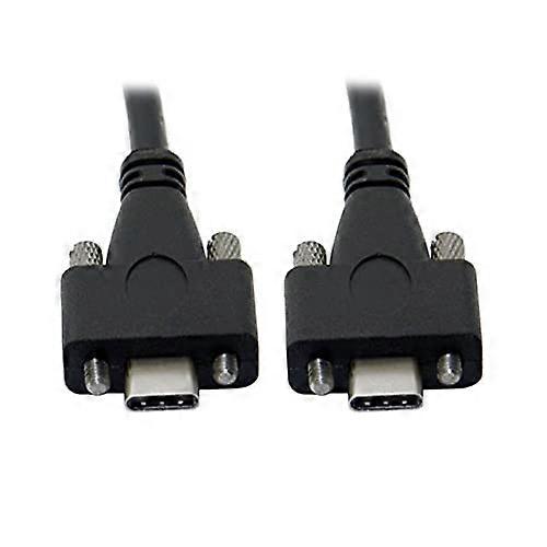 USB 3.1 Type-C Dual M2 Screws Locking to Locking 10Gbps Panel Mount Type Data Cable 300cm
