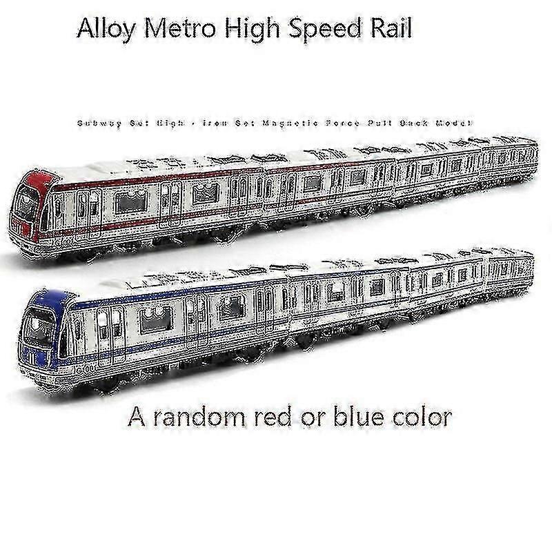 4pcs/lot דגם רכבת סגסוגת רכבת מהירה רכבת תחתית משוך אחורה צעצועים מגנטיים לילדים דגם רכב צעצוע מסלול T