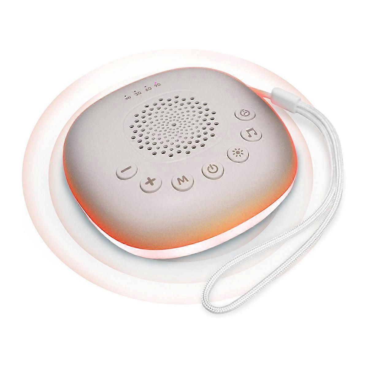 White Noise Machine Portable Serenity Sound Machine with 20 Relaxing Sounds & RGB LED Lights for Ba