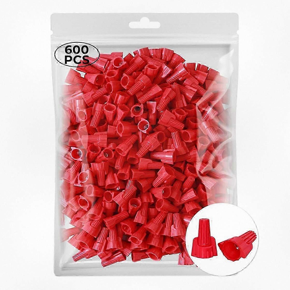 600pcs Red Winged Twist-On Wire Connectors, Electrical Insulation Caps for Secure Wiring, Screw-On Terminal Nuts