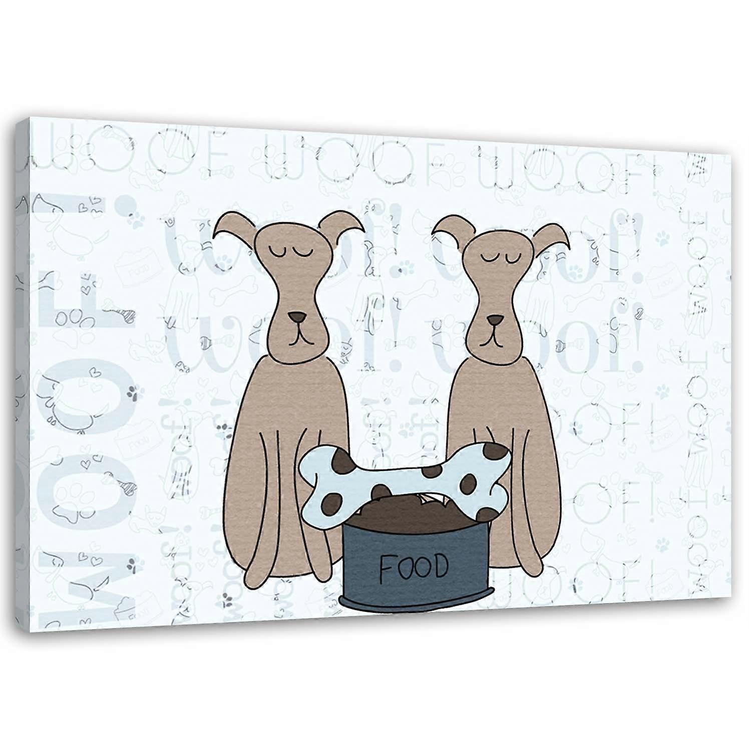 Impression sur toile, Os de chien - 90x60