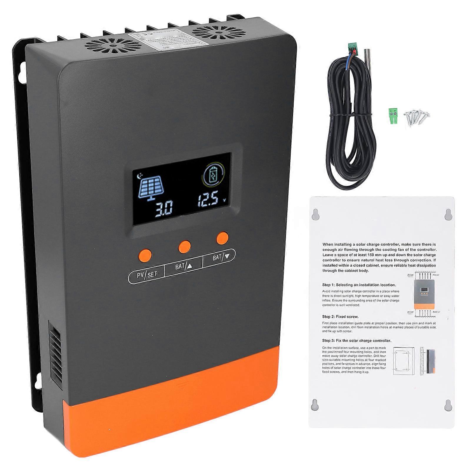 MPPT Charge Controller 100A 12 24 36 48V Automatic Solar Panel Regulator for AGM Gel FLD Lithium Battery