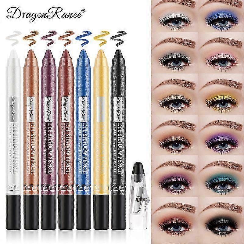 Cross-border eye shadow pen eyeliner eye shadow stick eye shadow silkworm pen pearl eye shadow pen with pencil sharpener foaming pen No. 5 pearl grape