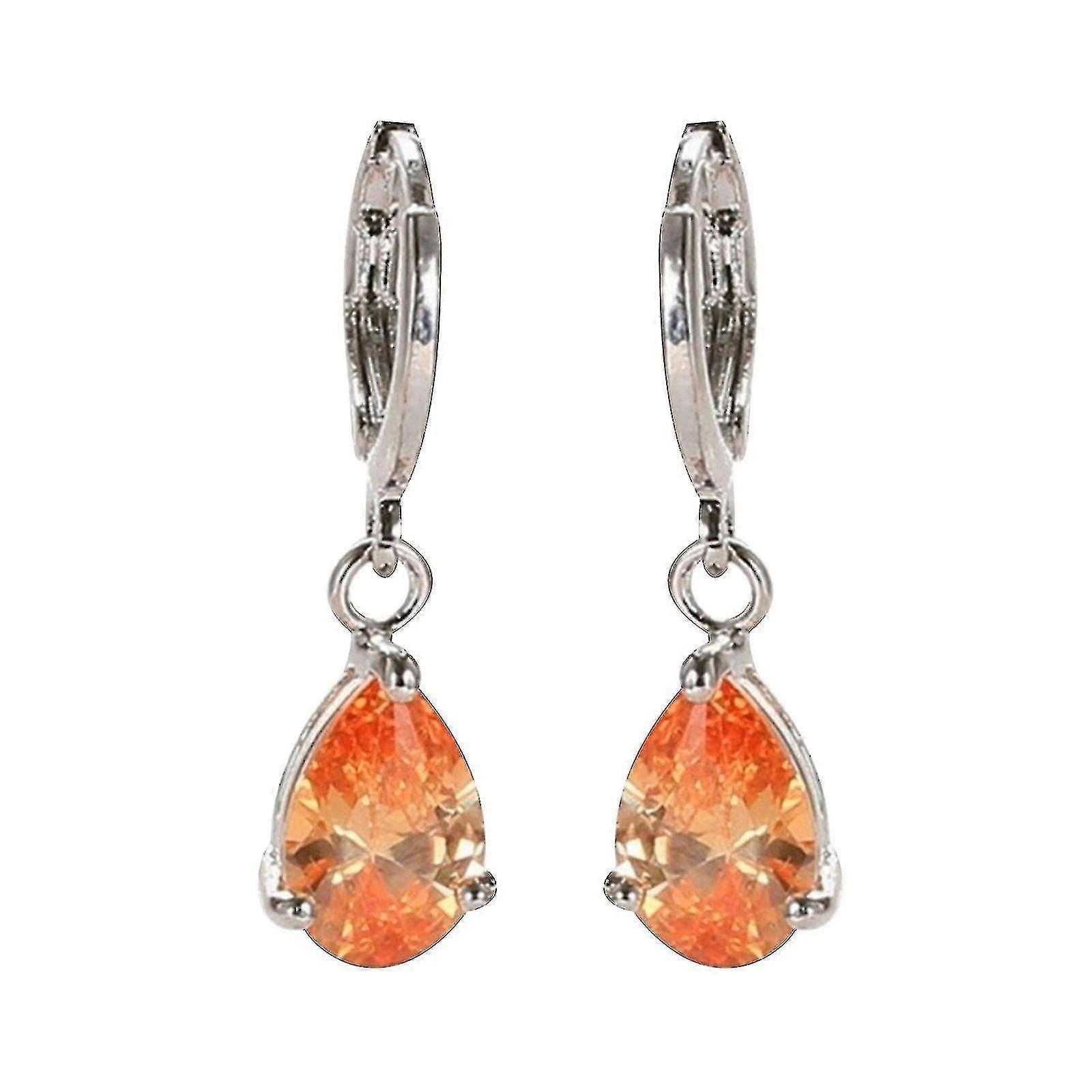 Damenmode Bunte Diamant Wassertropfen Ohrstecker Schmuck