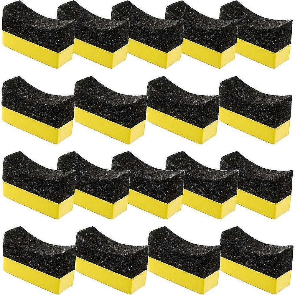 18Pack Tire Dressing Applicator Pads Tire Shine Applicator Dressing Pad Polishing Sponge for Car Gl