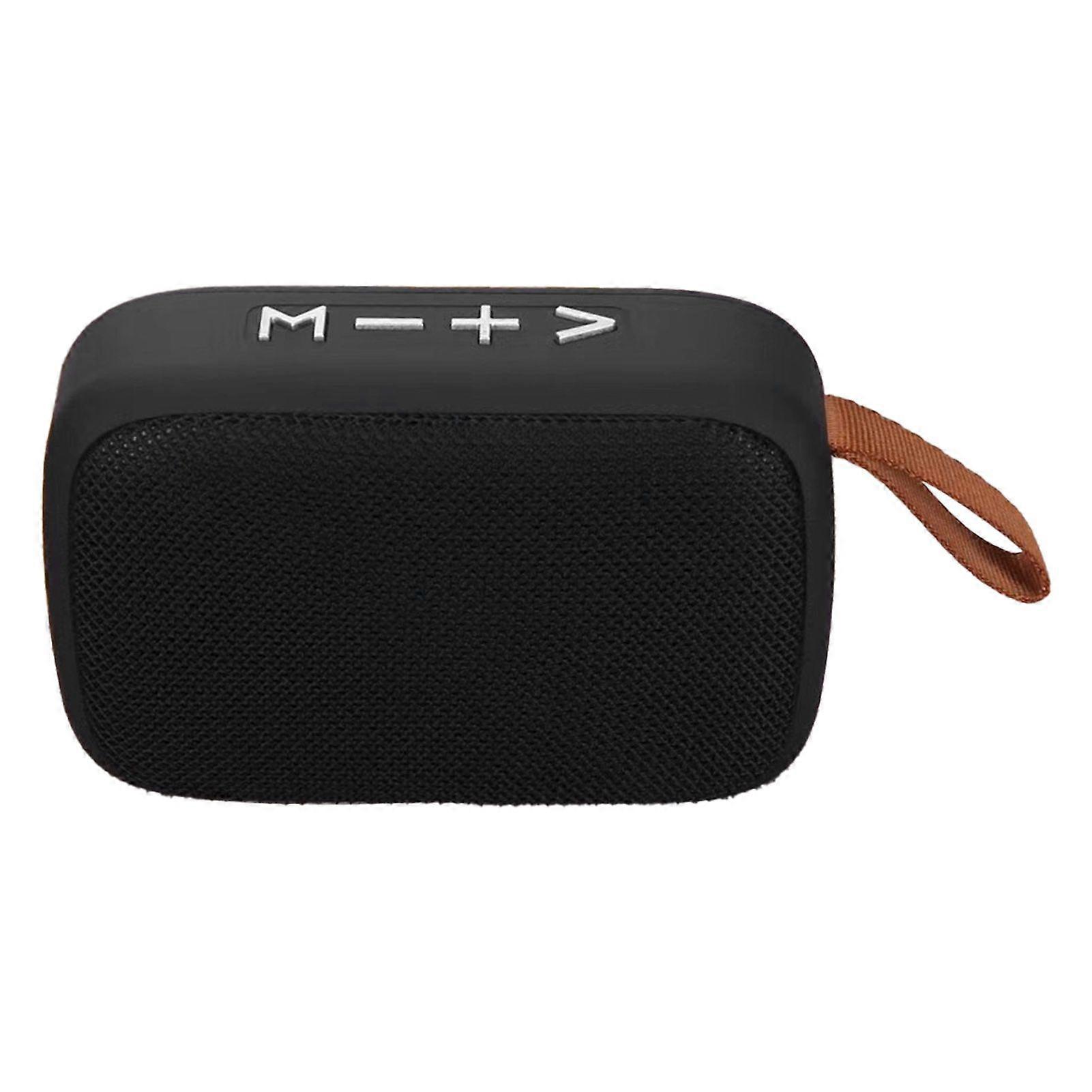 Mini Bluetooth Speaker Stereo Subwoofer Support Memory Card Portable Wireless Speaker with Hand Strap Black