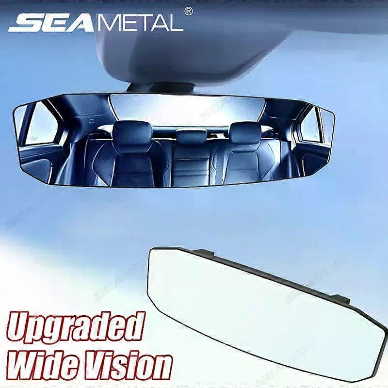 Large Car Rearview Mirror 30CM Wide Angle Vision Snap On Rear View Mirror Universal Stable HD Glass Interior Mirror