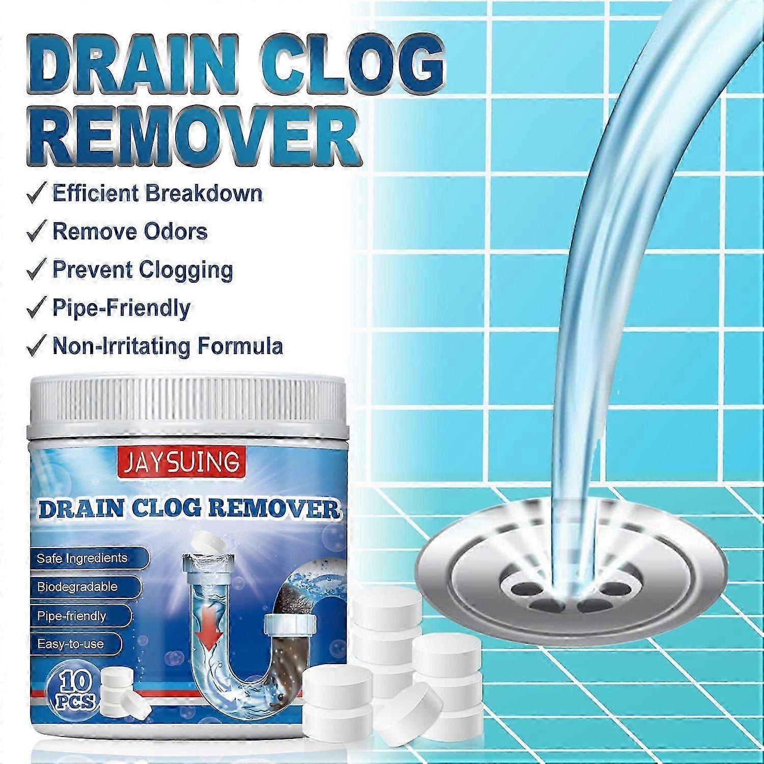 Jaysuing Drain Blockage Effervescent Tablet, Kitchen And Bathroom Drain Prevent Blockage Dredging Ef