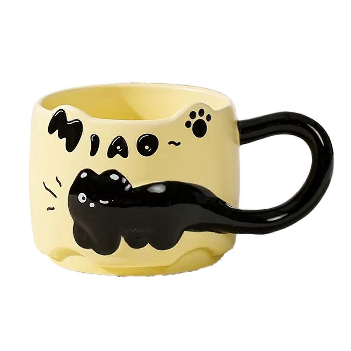 Cat Ceramic Mug 380ml-Stacked Coffee Cup B