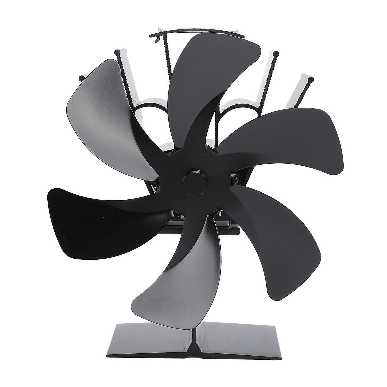 Vertical 6 Blades Thermal Heat Powered Fast Warm Circulation Handle Design Stove Top Fan for Fireplace