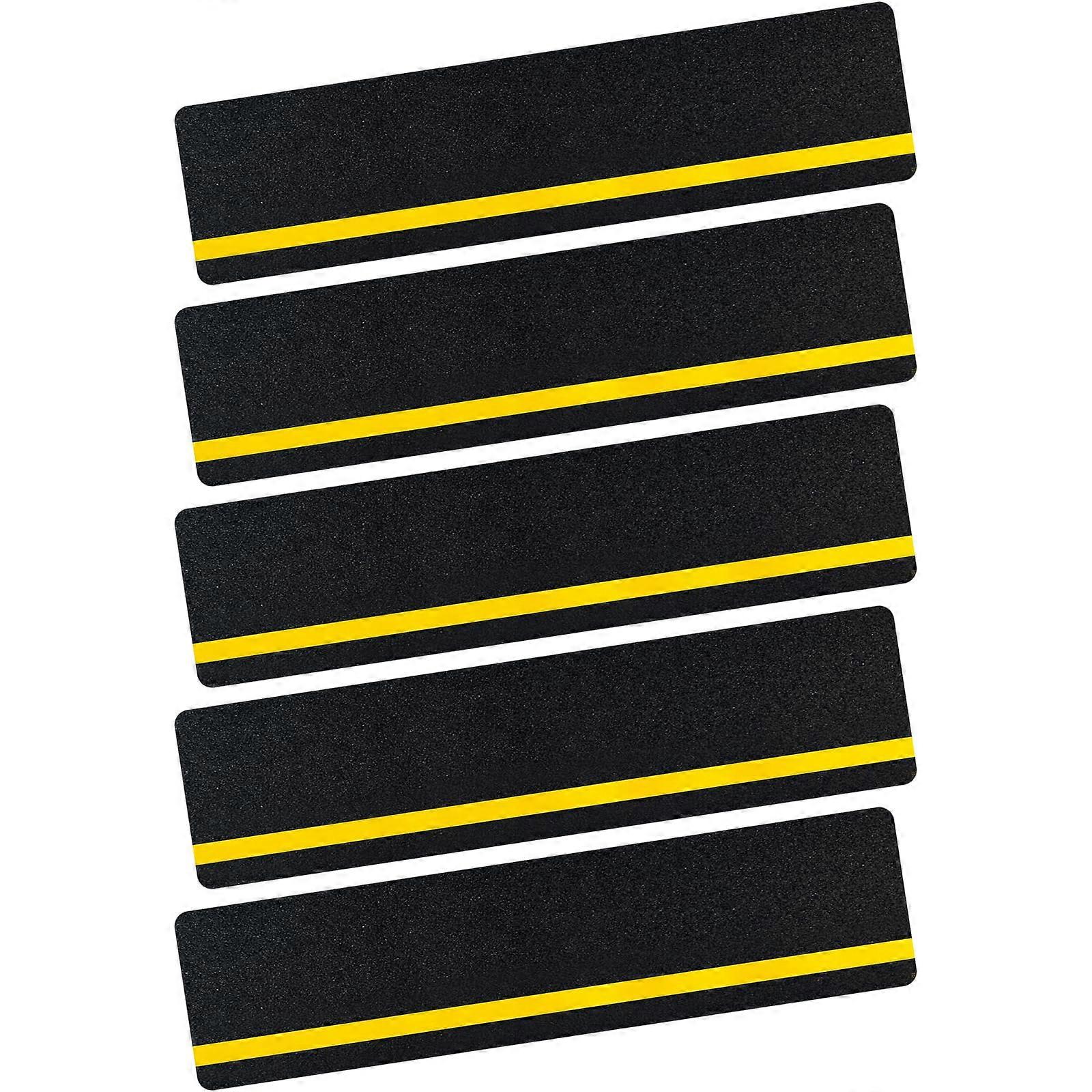5 Pieces AntiSlip Tape With Reflective Stripe NonSlip Traction Grip Tape for Stairs, 6 by 24 Inches
